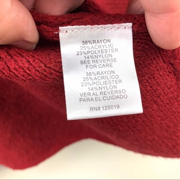 Joseph A Windowpane Knit Cardigan Red Size SP - Picture 10 of 14